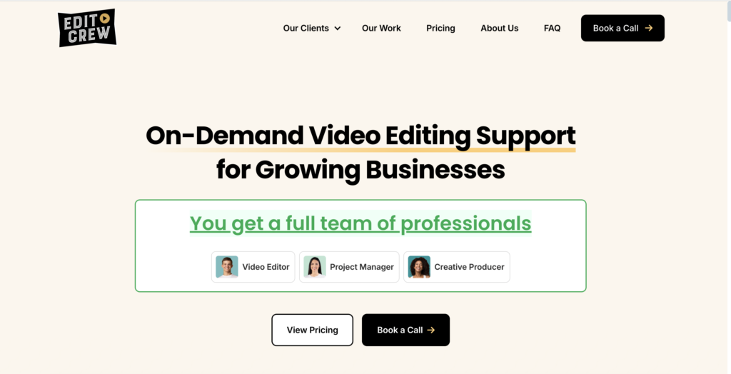 Edit Crew - Video editing support