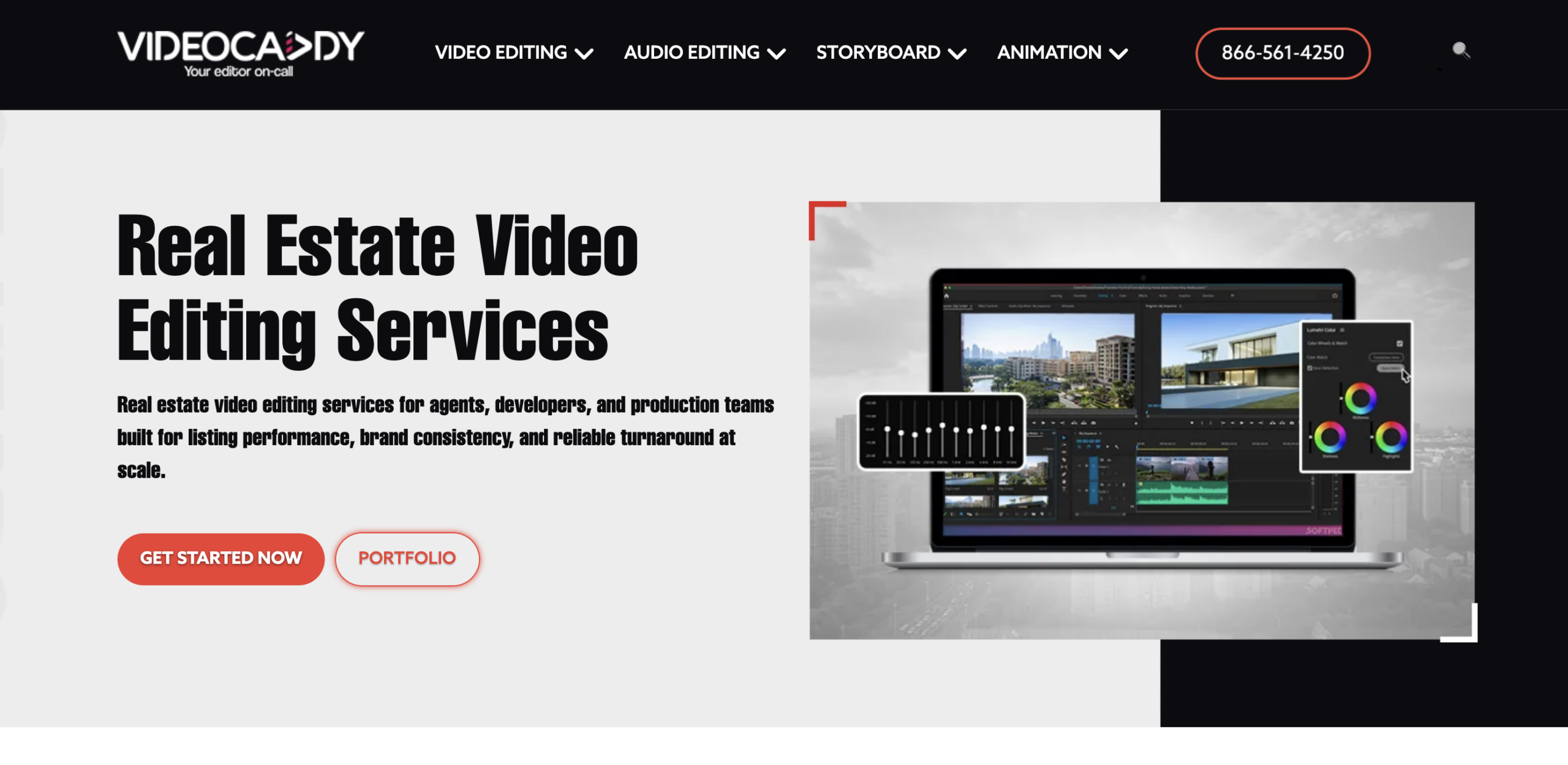 Video Caddy bulk real estate video editing